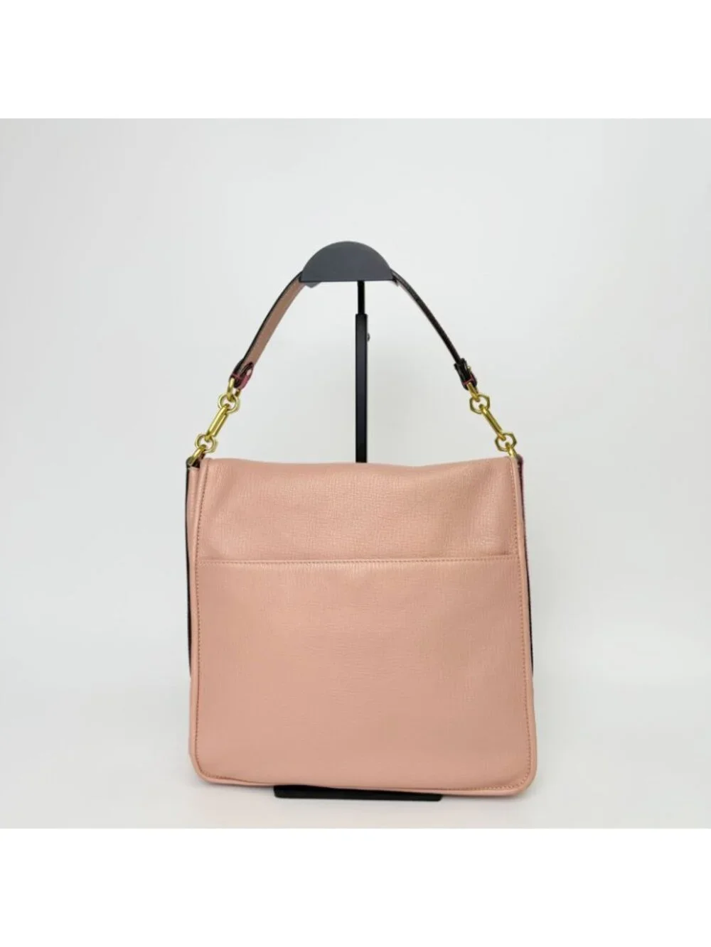 Loewe Anagram Medallion Flap Shoulder Bag Leather Pink Purple Gold Vintage